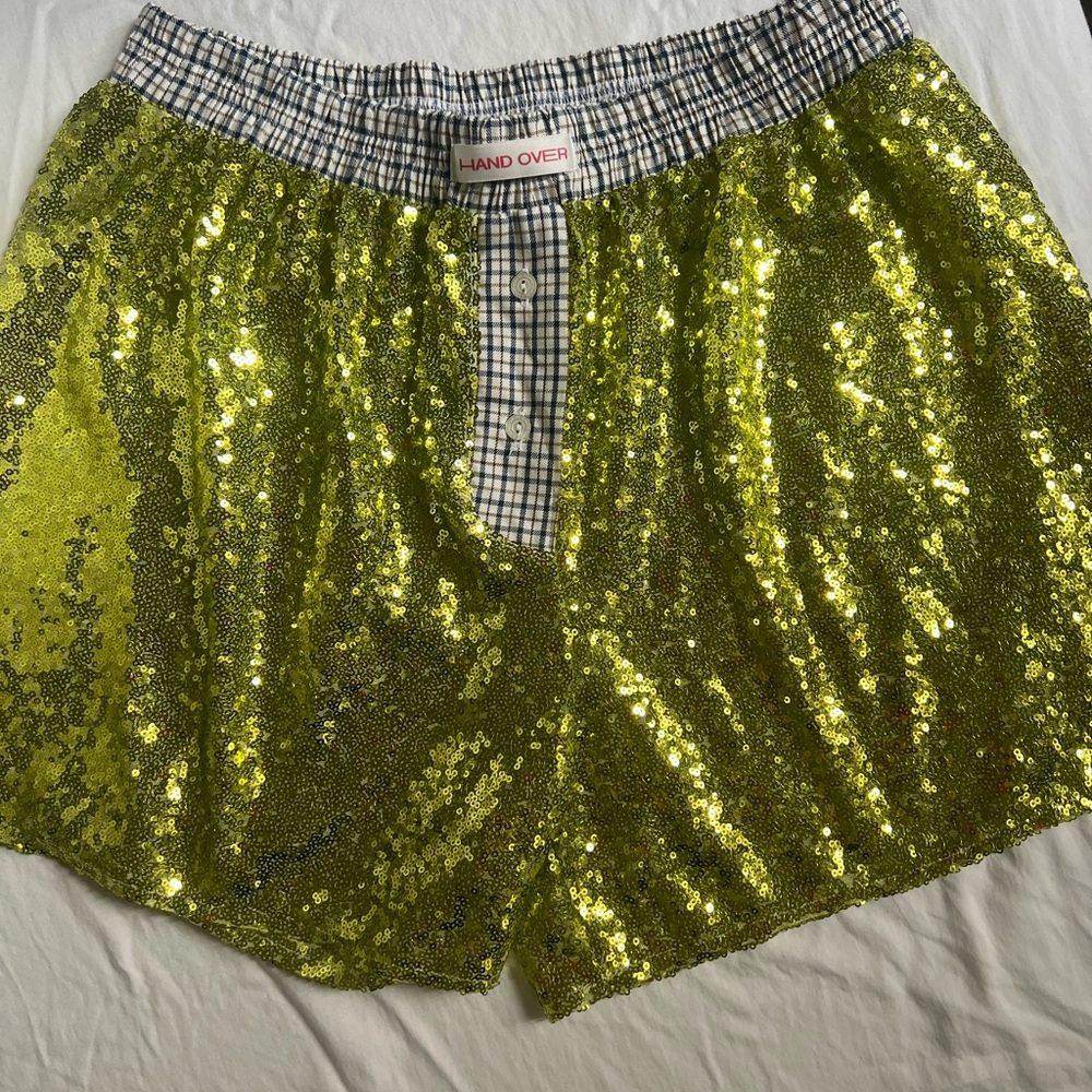 Gold Sequin Women's Shorts